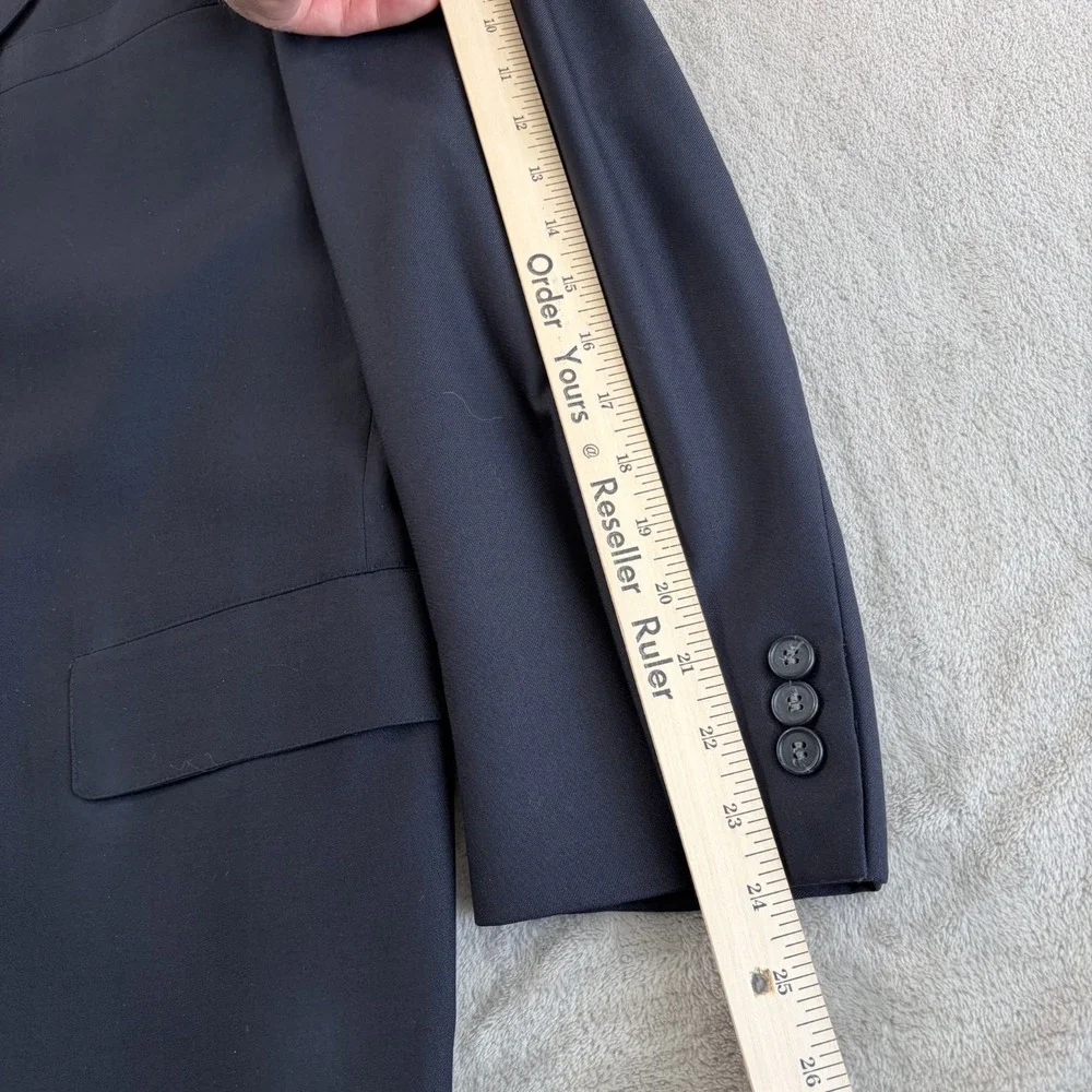Vintage‎ 80s Brooks Brothers Blazer Sport Coat Black Wool 3 Button Men 44R USA